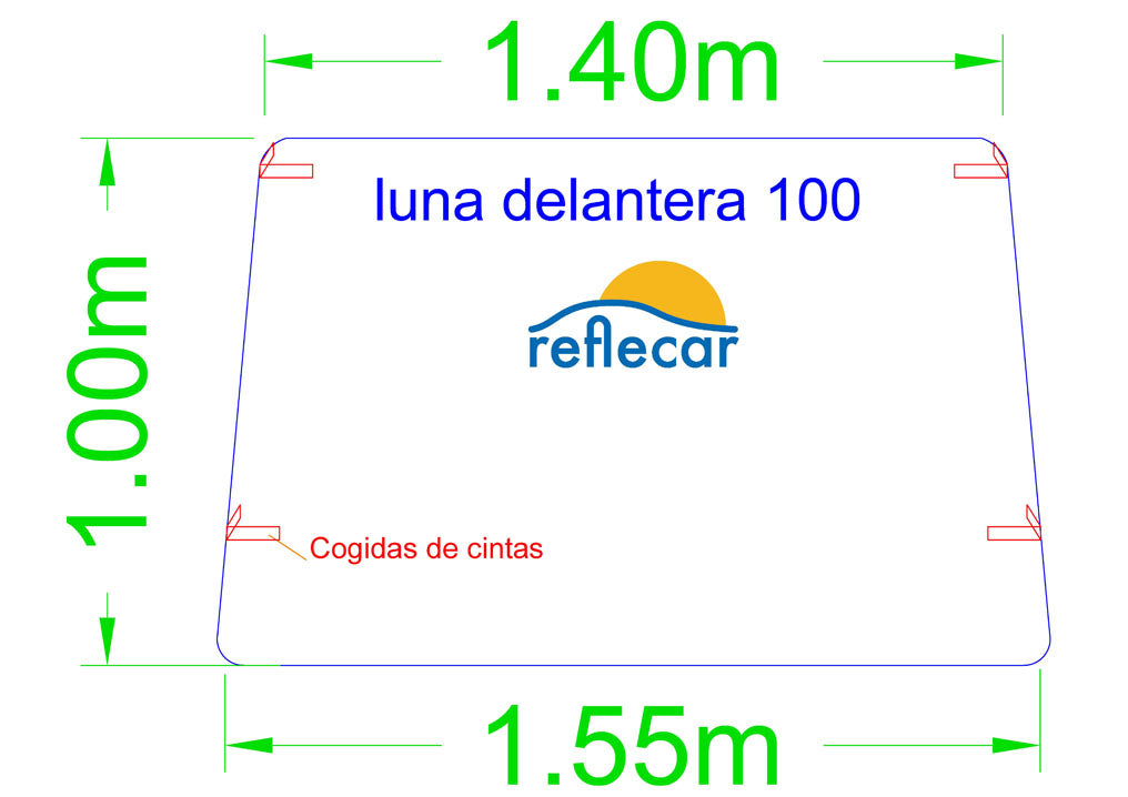 PARASOL reflecar LUNA DELANTERA 100