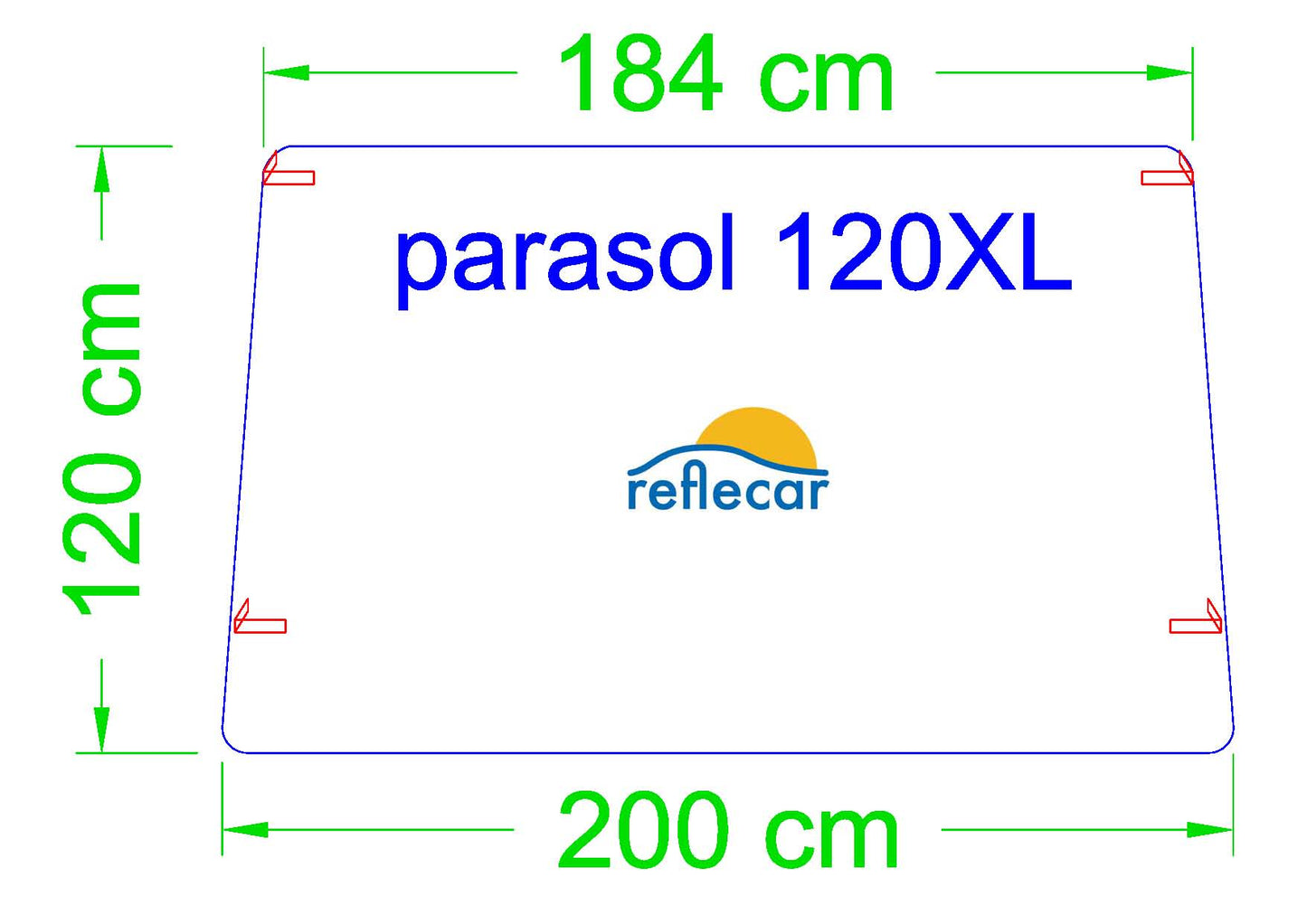 PARASOL reflecar LUNA DELANTERA 120XL