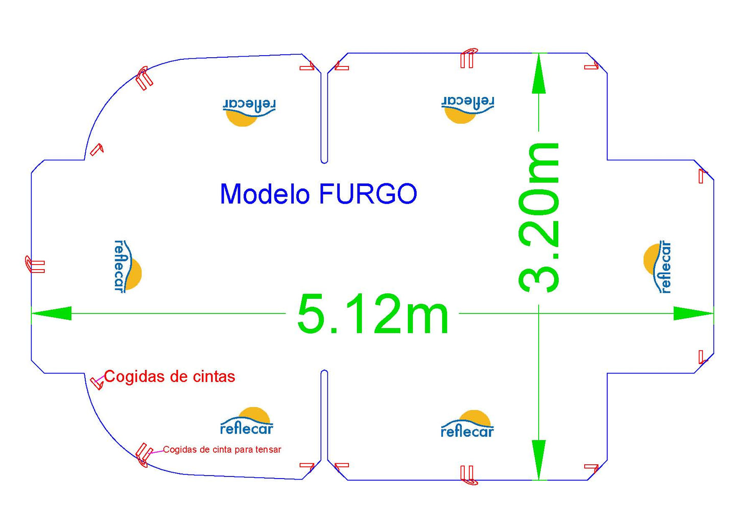 OSCURECEDOR aislante reflecar FURGO